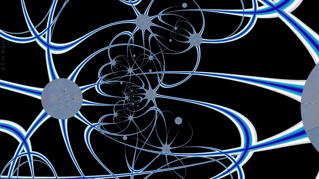 Still image from 'Noiseball Neural Network' by Eric Bigas